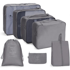 6pcs Set Organisateur de voyage Sacs de rangement Valise Emballage Set  Étuis de rangement Portab