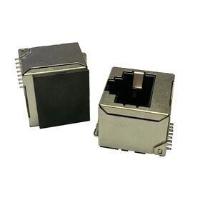 Conector Modular, Estaño/Plomo en Área de Soldadura; PCB Apantallado DIP 180 8p8c, UL94V-0 Fibra de vidrio mixta Estándar, Cumple con estándar internacional.
