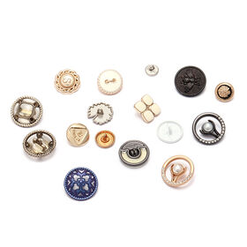 Metal Vintage Accessories Round Custom Color Jean Decorative Shank Buttons With Logo for clothing