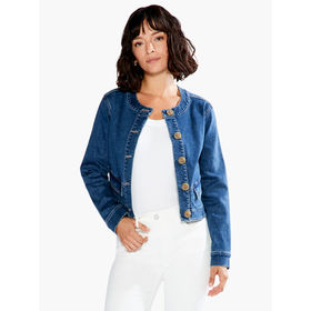 Veste jean best sale blanche courte