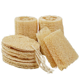 6 Pack Natural Loofah Dish Sponge Scrubber, Anti-scratch Cleaning