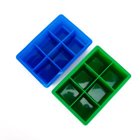 Bac à glaçons en Silicone avec couvercle, Double couche, forme de Cube en  plastique, plateau à glaçons avec cuillère et couvercle, 1 ensemble