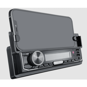 Pemutar MP3 Mobil 1 din dengan Dudukan Telepon Radio Mobil audio Stereo FM Aux Input Penerima SD USB
