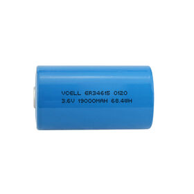 Baterai VCELL/OEM ER34615 3.6V 19000mAh Li-SOCl2 untuk Instrumen Medis Portabel, Smart Meter, Perangkat IoT