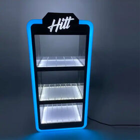 Vitrines de comptoir POP en acrylique personnalisées avec éclairage LED RGB