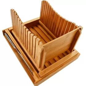 Buy Wholesale China Bamboo Foldable Bread Tray Cutting Slices Wooden Manual  Bread Slicer & Slicer at USD 4.19