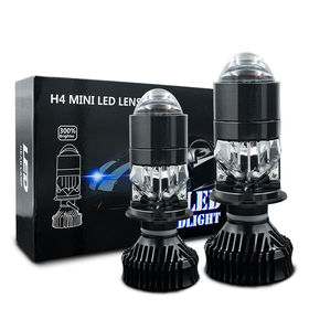 Phares de mini projecteur LED de voiture H4 Mini lentille de