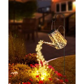 Solar Garden Light Star Style Shower Watering Can String Lamp Innovative Outdoor Iron Shower Lamps For Garden Courtyard Decoration