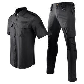 Source Wholesale black color Security Guard Uniform Dust-Proof