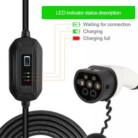 Chargeur EV Portable Fisher Wholesale Electric Car 3.5KW 16A avec Écran Réglable pour Voiture Électrique