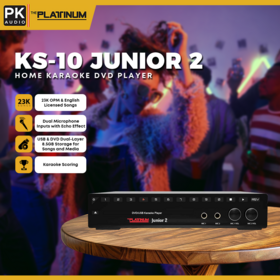 Platinum Karaoke KS10 Junior 2 Leitor de DVD de Karaokê Doméstico para sistemas de home theater de karaokê