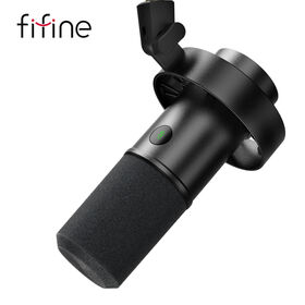 FIFINE-Microphone PC à condensateur USB, bras de micro