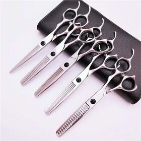 Professional Hair Cutting Scissors Sets 11PCS,Multi-purpose Hair Cutting Tools,Hair Clamps,Stainless Steel Material,for Salon,pet,Kids,Barber,Adults