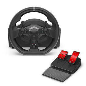 Redragon GT-32 Racing Wheel and Floor Pedals: Real Force Feedback Car  Racing Simulator 