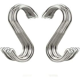 Stainless Steel S Hooks, Heavy-Duty Marine Grade S-Hangers for Hanging Ropes, Pots, Tools, and Outdoor Gear (Multi-Pack)