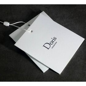 Christian Dior Tag: Cotton Paper, Gold Foil, Deboss