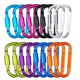 2' Aluminum D Ring Carabiners Clip D Shape Spring Loaded Gate Small Keychain  Set Outdoor Camping Mini Lock Snap Hooks Spring Link Key Chain Durable -  China Carabiner, Caribeaner Clip