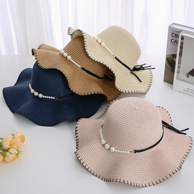 Chapeau De Paille Femme à Grand Bord - Panama Fedora Élégant Pour Plage, Soleil, Vacances | Unisexe Adulte