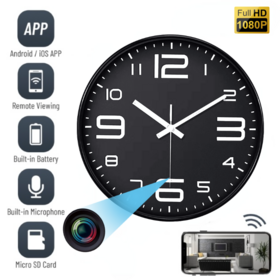 Versteckter HD Mini Kamera Digital Uhr - Live Stream mit dem Handy -  Nachtsicht