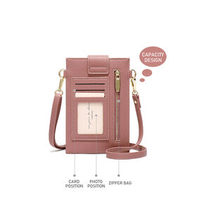 New design Leather Small Crossbody Bags for Women Designer Cell Phone Bag Wallet Purses Adjustable Strap