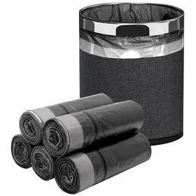 Buy Wholesale China 39 Gallons Custom Made Large Capacity Black Roll Garbage  Bag Drawstring & Plastic Bag at USD 0.3