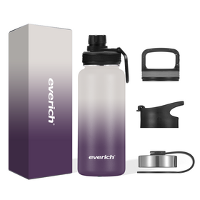 Everich Double Wall Outdoor Stainless Steel Metal Insulated Water Bottle Portable Trinkflasch Drinking Thermos Vacuum Flask