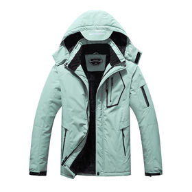 Casaco de Inverno Capuz Destacável Masculino, Casaco exterior impermeável forrado velo preto, Pedido em massa