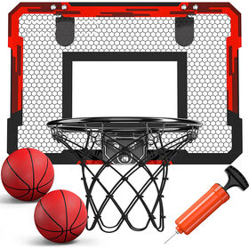 Panier de basket avec basket-ball et jante en métal pompe cerceau Fitness  intérieur extérieur basket-ball jouets pour enfant fille garçon 3 4 5 ans 