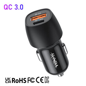  SUNDAREE Car Charger with Plug Outlet, 51W USB Car