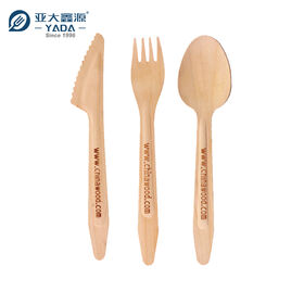 100% Natural Wood Cutlery Disposable Knife Biodegradable Wooden Knife Fork Spoon