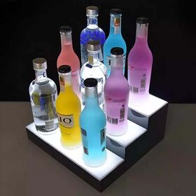 Wholesale Infinity Illusion Mirror Ace of Spade LED bottle display LED Champagne  Bottle Presenter LED bottle glorifier for Nightclubs From m.