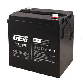Batterie Gel 6V 200Ah Industrielle Premium Haute Qualité PVC/PE-Gel Sio2 Batterie de Réserve d'Énergie Renouvelable