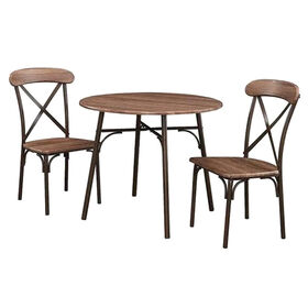 5pcs dining set metal table & 4 chaises cuisine petit-déjeuner meubles noir