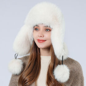 Wholesale Promotional Man Women Winter Warm Adjustable Russian Fur Trapper  Hat with Earflap - China Trapper Hat and Winter Hat price