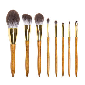 Fabrikgefertigtes, hochwertiges Naturhaarpinsel-Set, tragbar, 8-teilig, für Foundation und Augenbrauen