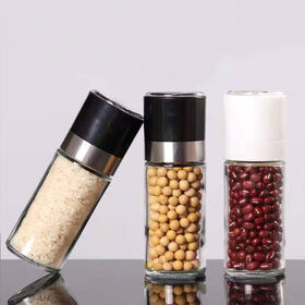 Willow & Everett Salt and Pepper Grinder Set - Stainless Steel Refillable Salt & Peppercorn Shakers