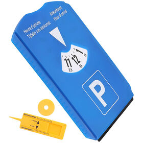 Parking disc with chips  EU plastic parking disc ice scraper with