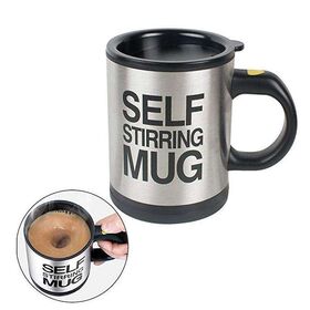 Self Stirring Coffee Mug, 8 oz Stainless Steel Automatic Self Mixing & Spinning Cup