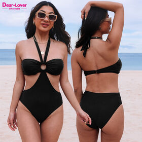 Dear-Lover Trending Crisscross Front Cutout Wrap One Piece