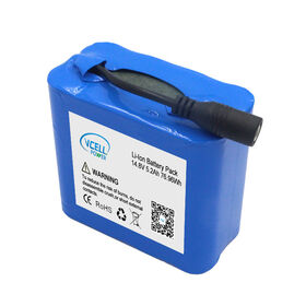 Pabrik menyesuaikan baterai Lithium-ion 14.8V 5200mAH isi ulang dengan PCM untuk lampu Solar, kendaraan Listrik, Robot, E-bike, pembersih