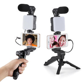 Phone Holder Photography Lighting Smartphone Video Kit Microphone