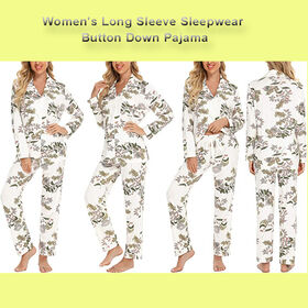Pyjama Femme En Dentelle Modal - Ensemble Blanc Manches Longues Style Kimono