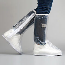 Couvre-chaussures imperméables Couvre-chaussures de pluie en PVC avec  fermeture