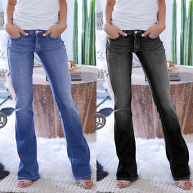 Cross-border women's 2025 Four seasons high-waisted slimming wide-leg jeans, loose straight women's pants
