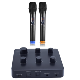 Optical Input Karaoke Mixer wireless Microphone System Karaoke