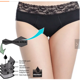 High Waist Women's Period Underwear with Extended Leakproof Coverage and Anti-Odor Control
