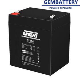 GEM 12V 5Ah VRLA Blei-Säure-Batterie (wartungsfrei) für Alarmanlagen/Sicherheitssysteme/USV-Batterie. GEM 12V 3.3Ah VRLA Blei-Säure-Batterie (wartungsfrei)