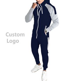 Ensemble Jogging Homme  Coton Molletonné, Capuche, Manches