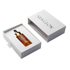 Boîte cadeau d'emballage en papier noir de luxe sur mesure pour bouteilles d'attar d'huile essentielle pour attar