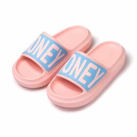 High quality ladies slippers eva home literal color printing indoor bathroom anti-slip wearable wear simple sandals women's shoes
